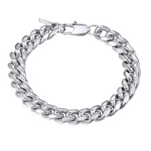 Wholesale Wide Chain Stainless Steel Cuban Link Chain Men Bracelet Jewellery
